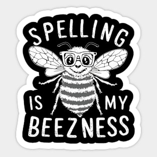 Spelling is my beezness Sticker